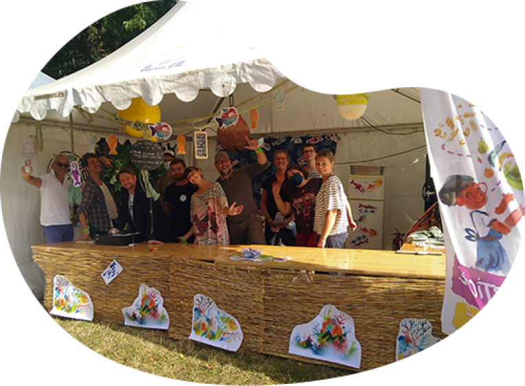 Stand partagé avec Supercoop lors de la fête de la morue de Bègles